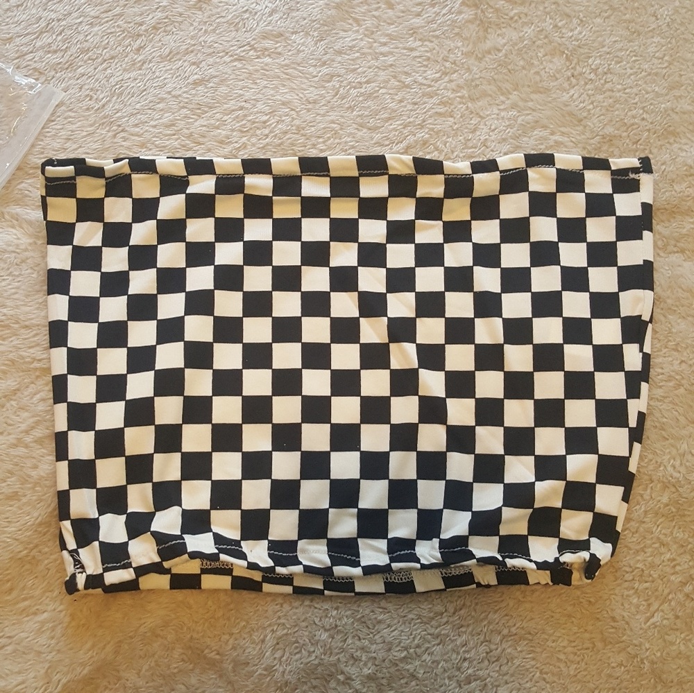 Checkered tube top SOLD